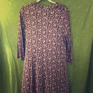 Large floral pattern dress